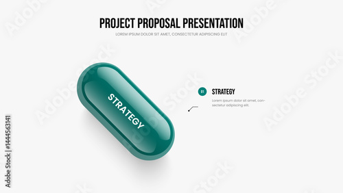 Service Overview Slide Design Vector Illustration. Advertising Innovation 1 Option Infographic Frame Layout. Market Performance One Element Diagram Slideshow Template.