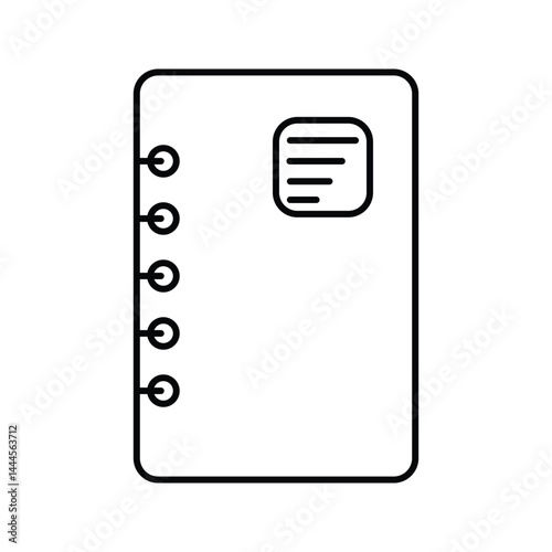 Notebook icon. High quality outline symbol for web or mobile app design. Thin line mark for design logo.