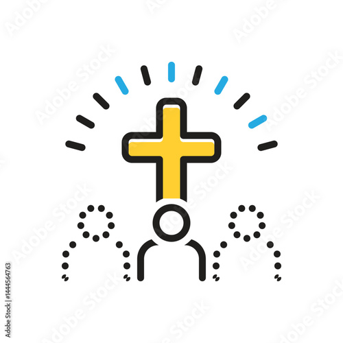 Multi color icon for belief