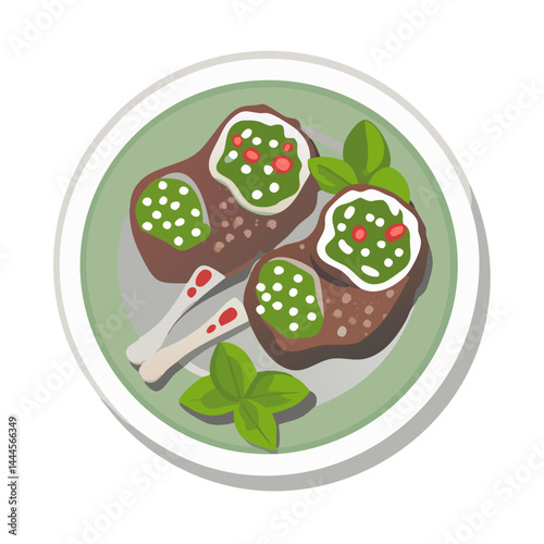  Delicious Grilled Lamb Chops with Mint Pesto