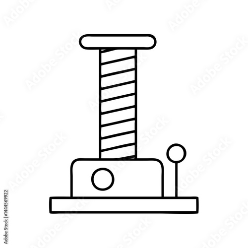 scratching post icon, scratching post line art - simple line art of scratching post, perfect for scratching post logos and icons