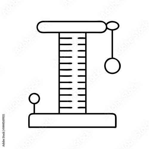 scratching post icon, scratching post line art - simple line art of scratching post, perfect for scratching post logos and icons
