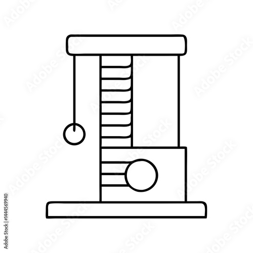 scratching post icon, scratching post line art - simple line art of scratching post, perfect for scratching post logos and icons