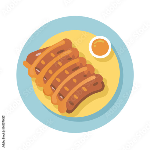  Illustration of Ribs with Honey Mustard