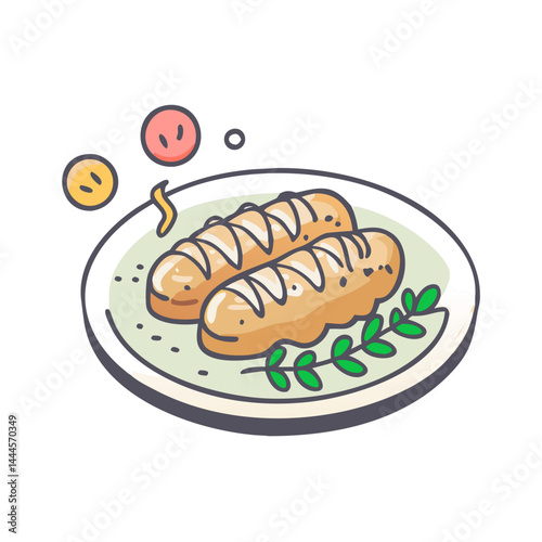  Illustration of Tenderloin with Garlic Sauce