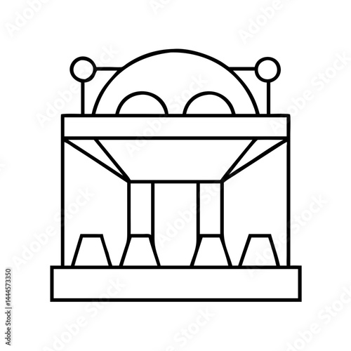 venue icon, venue line art - simple line art of venue, perfect for venue logos and icons