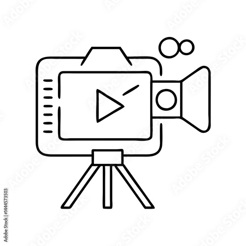 videography icon, videography line art - simple line art of videography, perfect for videography logos and icons