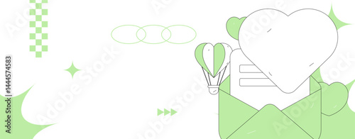 Happy Valentine's Day flat character vector concept business hand drawn illustration
