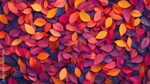 Fototapeta Naklejka Na Ścianę i Meble -  Colorful autumn leaves create a vibrant fall scene.