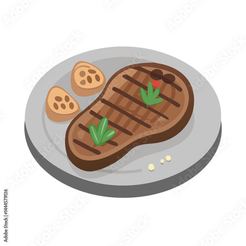  Tasty Grilled Steak with Mushroom Sauce