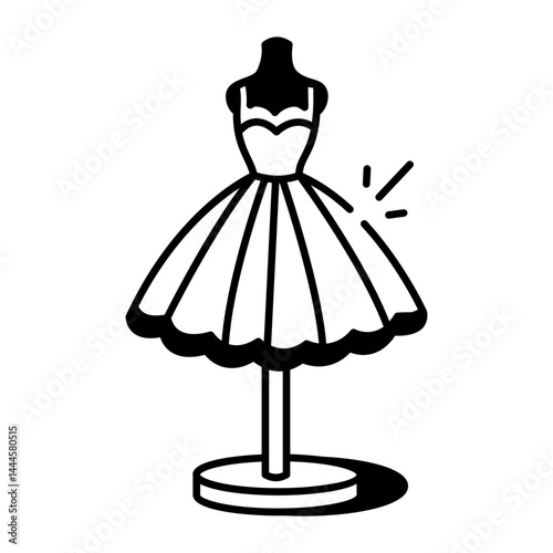 A hand drawn style illustration showing frock 

