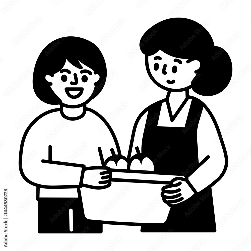 Doodle style illustration showing retail customer
Doodle style illustration showing retail customer