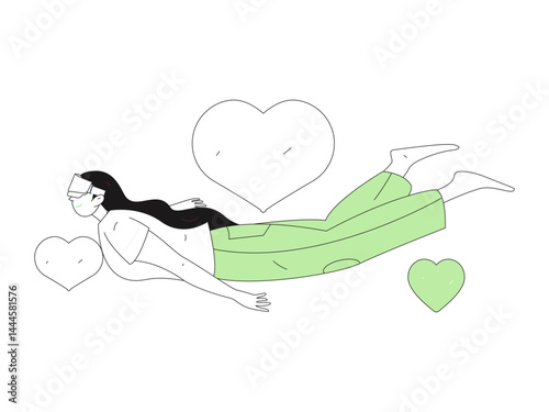 Happy Valentine's Day flat character vector concept business hand drawn illustration
