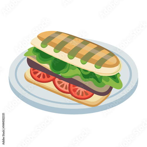  Tasty Grilled Vegetable Panini with Pesto