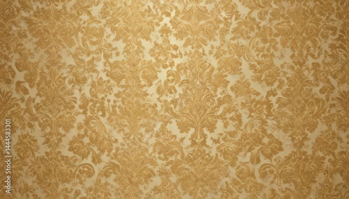 Intricate cream damask on gold, high-resolution texture , classic, art deco, high resolution