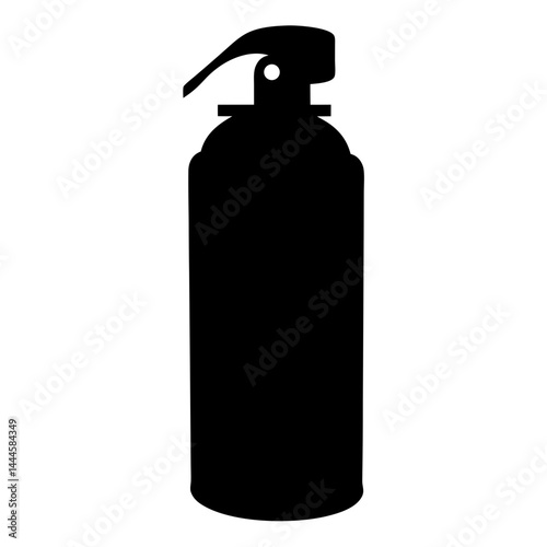Black Silhouette of an Aerosol Can Spray Bottle Container