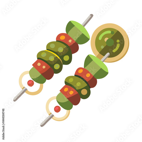  Delicious Grilled Vegetable Skewers with Pesto