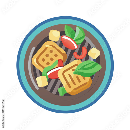  Savory Grilled Vegetable Stir-Fry with Tofu
