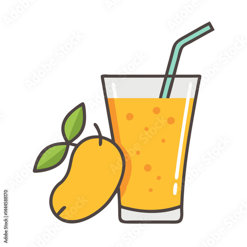  Flavorful Mango Smoothie in a Glass