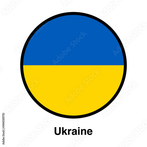 Ukrainian flag vector isolated on transparent background