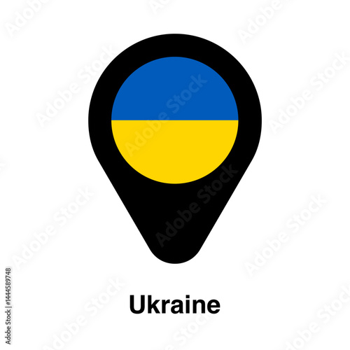 Ukraine location icon isolated on transparent background