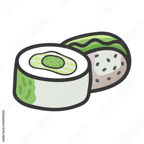  Tasty Piece of Sushi with Avocado
