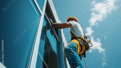 Window Cleaner on a High-Rise Building