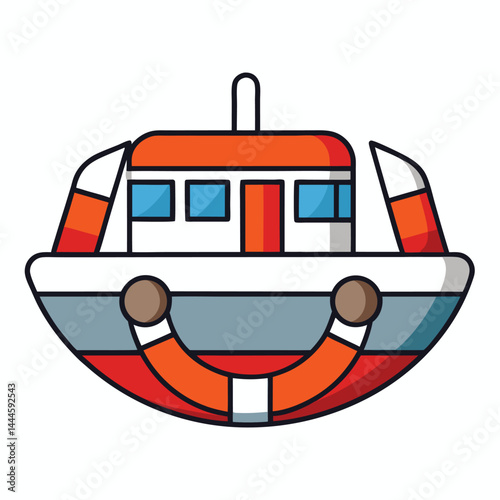 lifeboat icon isolated on white background