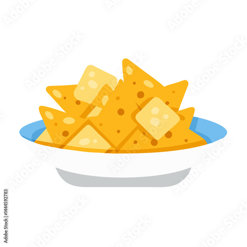  Savory Plate of Nachos with Cheese