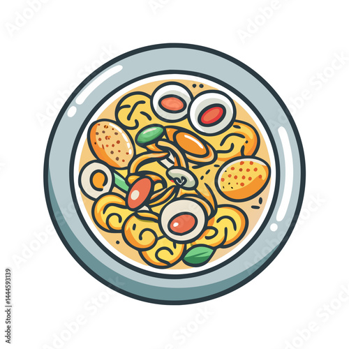  Tasty Plate of Seafood Paella