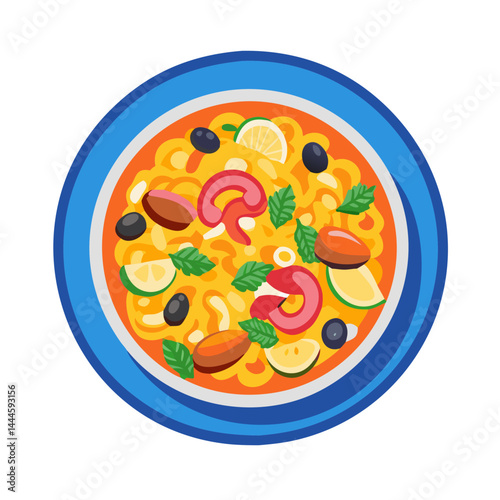  Flavorful Plate of Seafood Paella