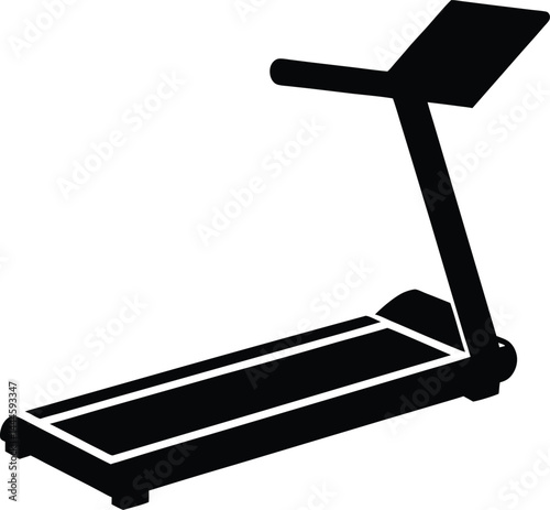 Treadmill Silhouettevec tor illustration