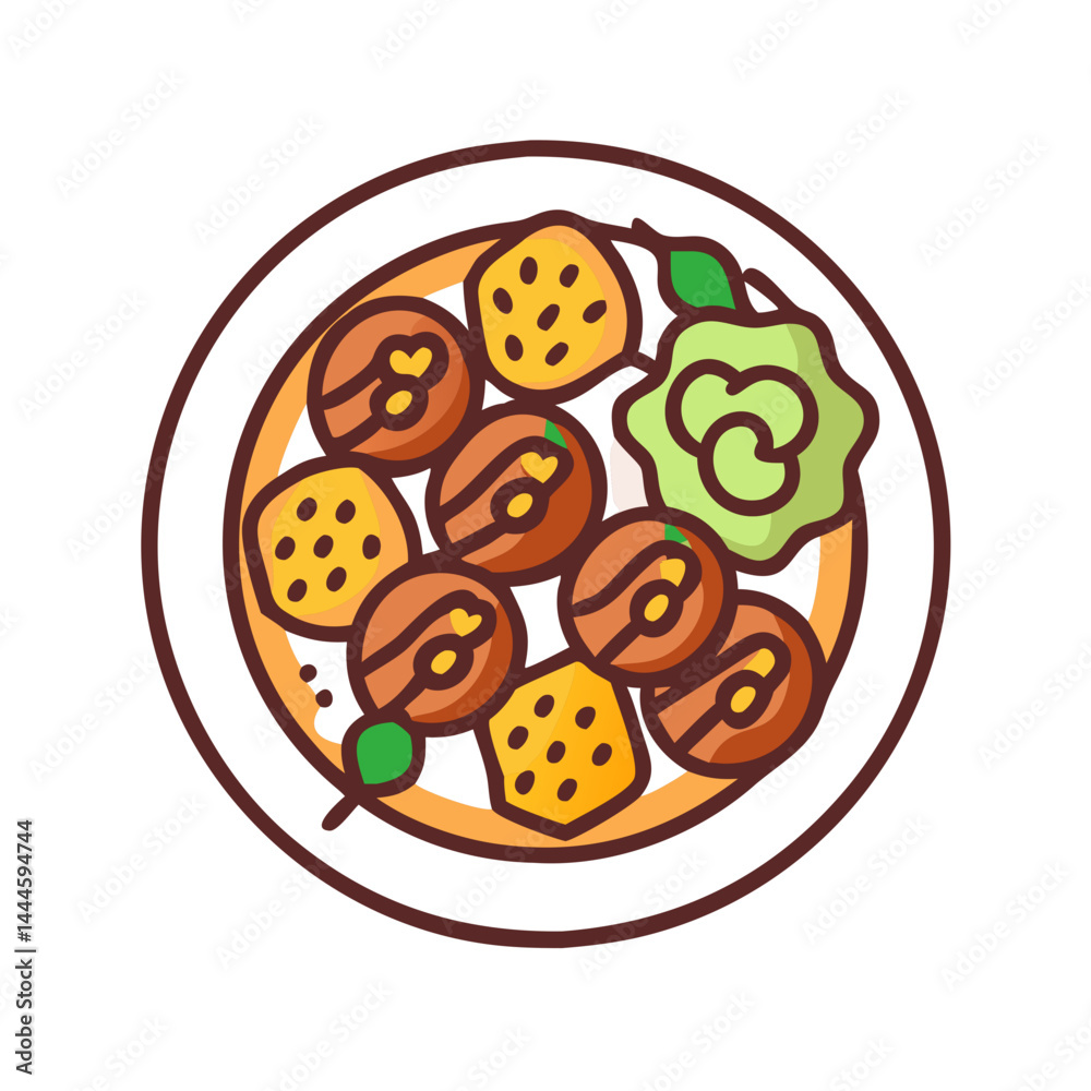 Obraz premium Delicious Platter of Chicken Tikka