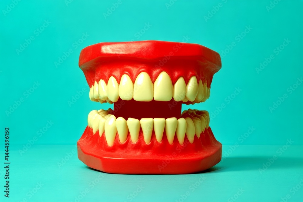 Obraz premium Dental problems - difficulty in old age: abstract image of health condition. Senior discomfort. Senior sickness. Health decline. Metaphorical dental problems awareness of a biological aging.