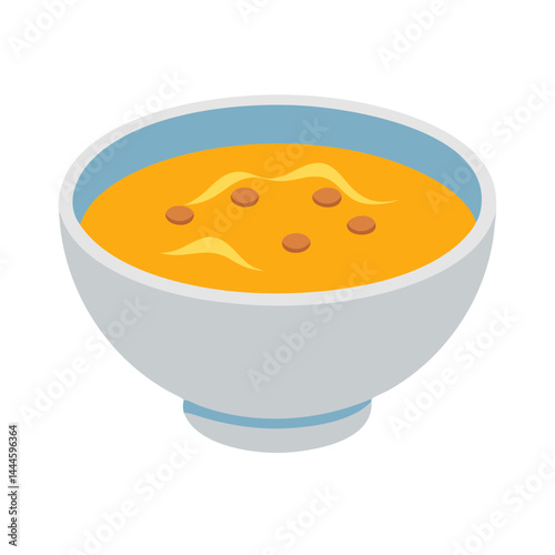  Creamy Pumpkin Soup in a Bowl