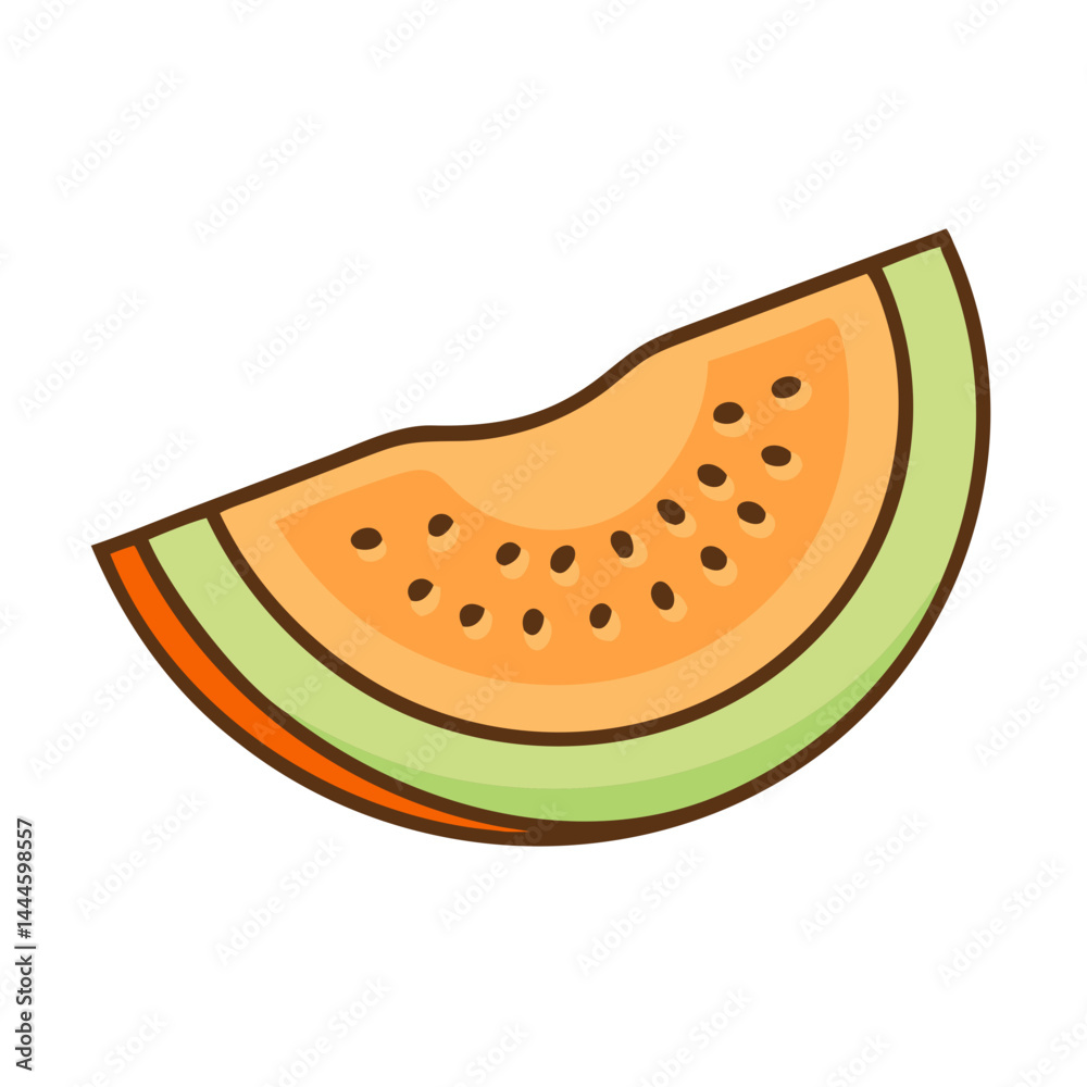 Artistic Cantaloupe Slice Design Artistic Cantaloupe Slice Design