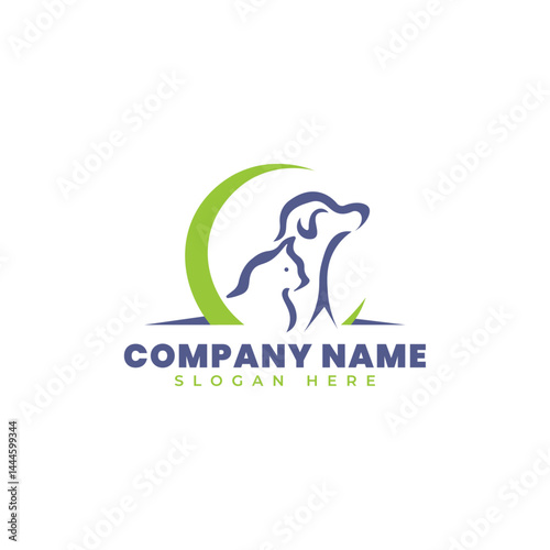Vector image of animal logo design on white background