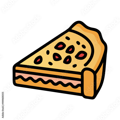  Artistic Quiche Slice Illustration