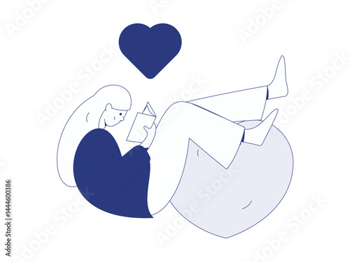 Happy Valentine's Day flat character vector concept business hand drawn illustration
