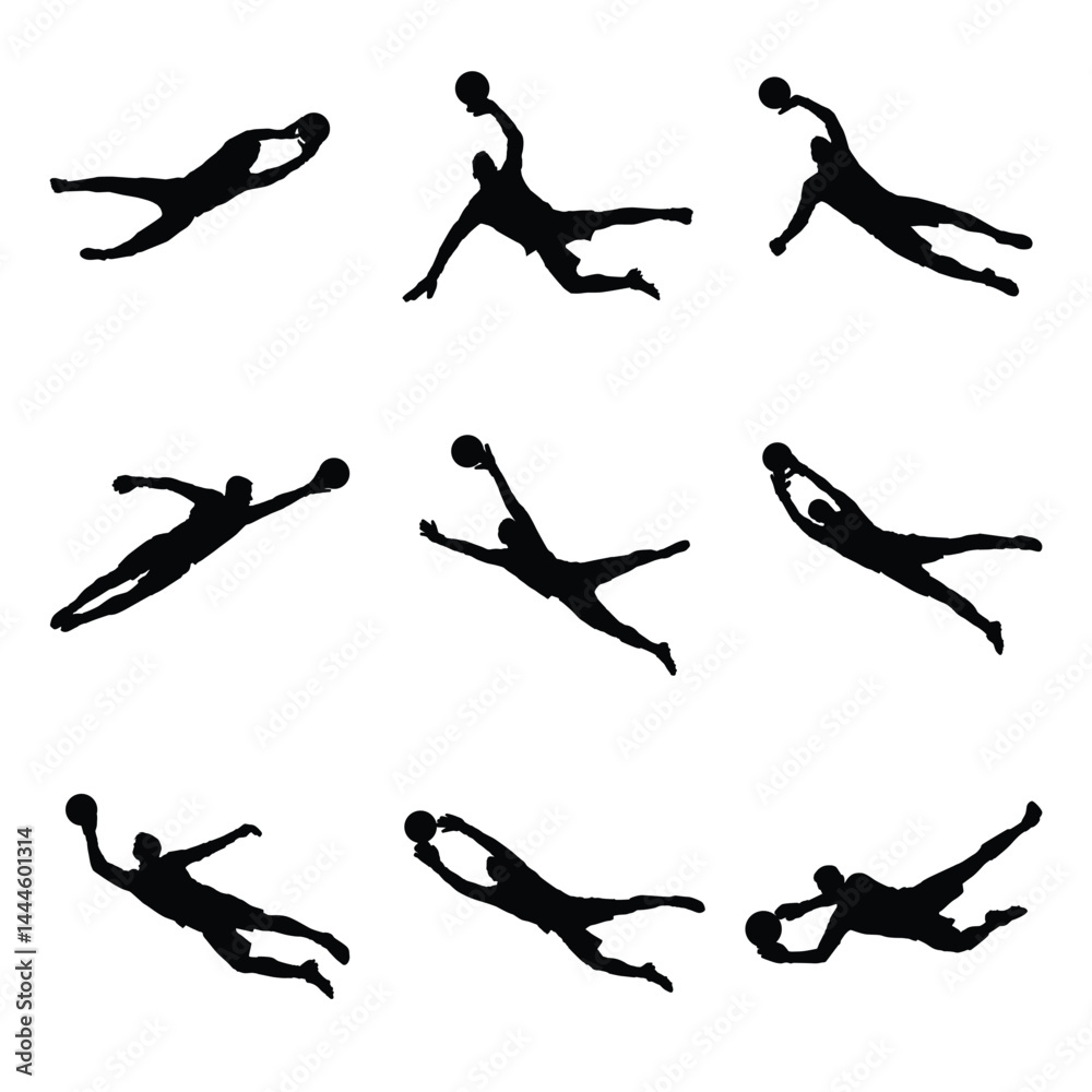 Fototapeta premium Silhouette of a goalkeeper