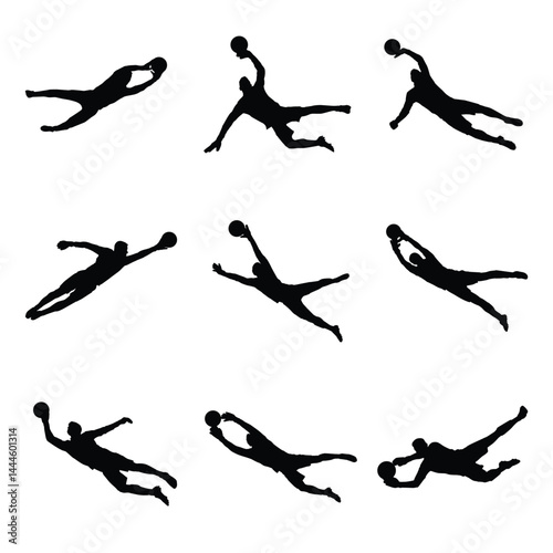 Silhouette of a goalkeeper