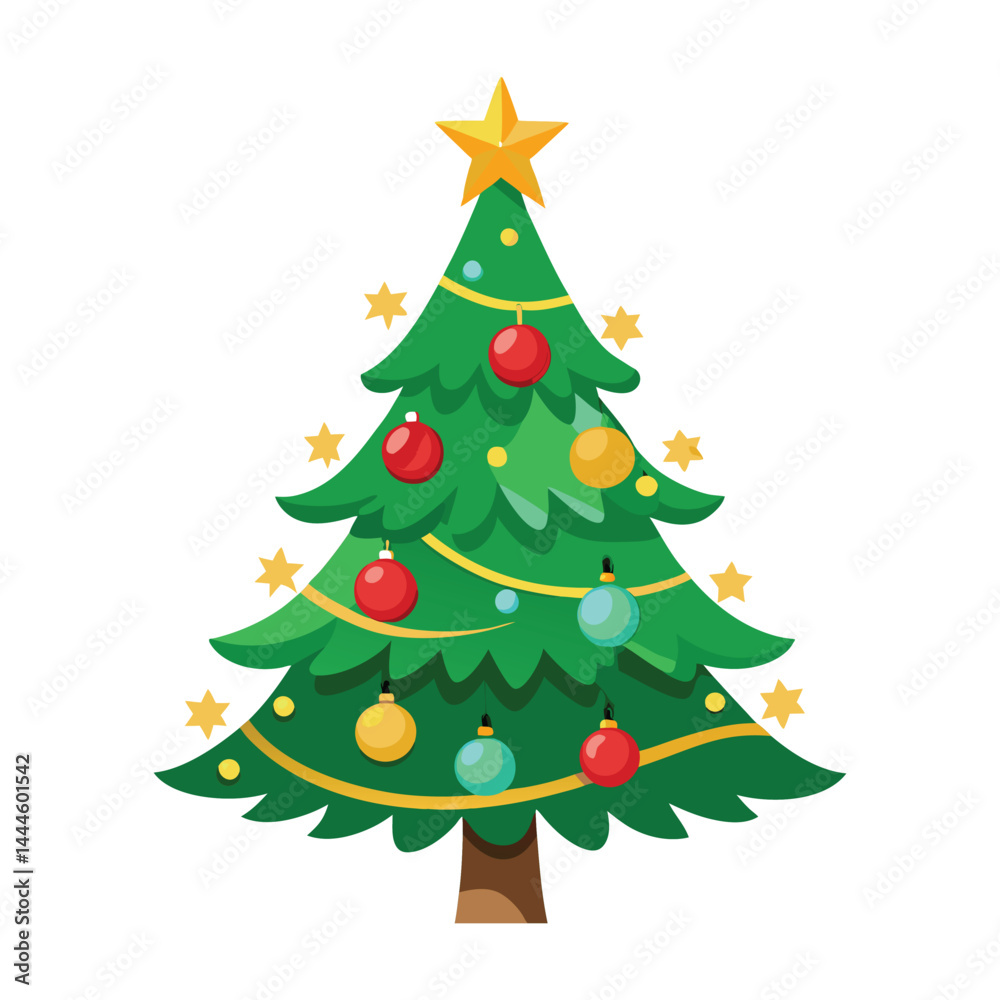 Festive Christmas Tree Vector Design Festive Christmas Tree Vector Design