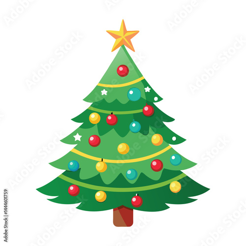 Festive Christmas Tree Vector Design