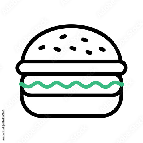  Savory Veggie Burger on a Bun Artwork