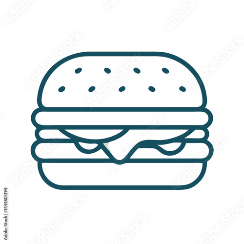  Fresh Veggie Burger on a Bun Artwork