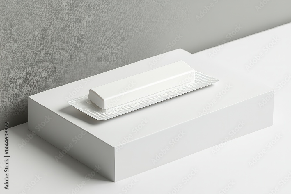 Simple presentation of a product against a minimal background. Neutral color scheme, on pedestal, for a clean, modern aesthetic. Simple presentation of a product against a minimal background. Neutral color scheme, on pedestal, for a clean, modern aesthetic.