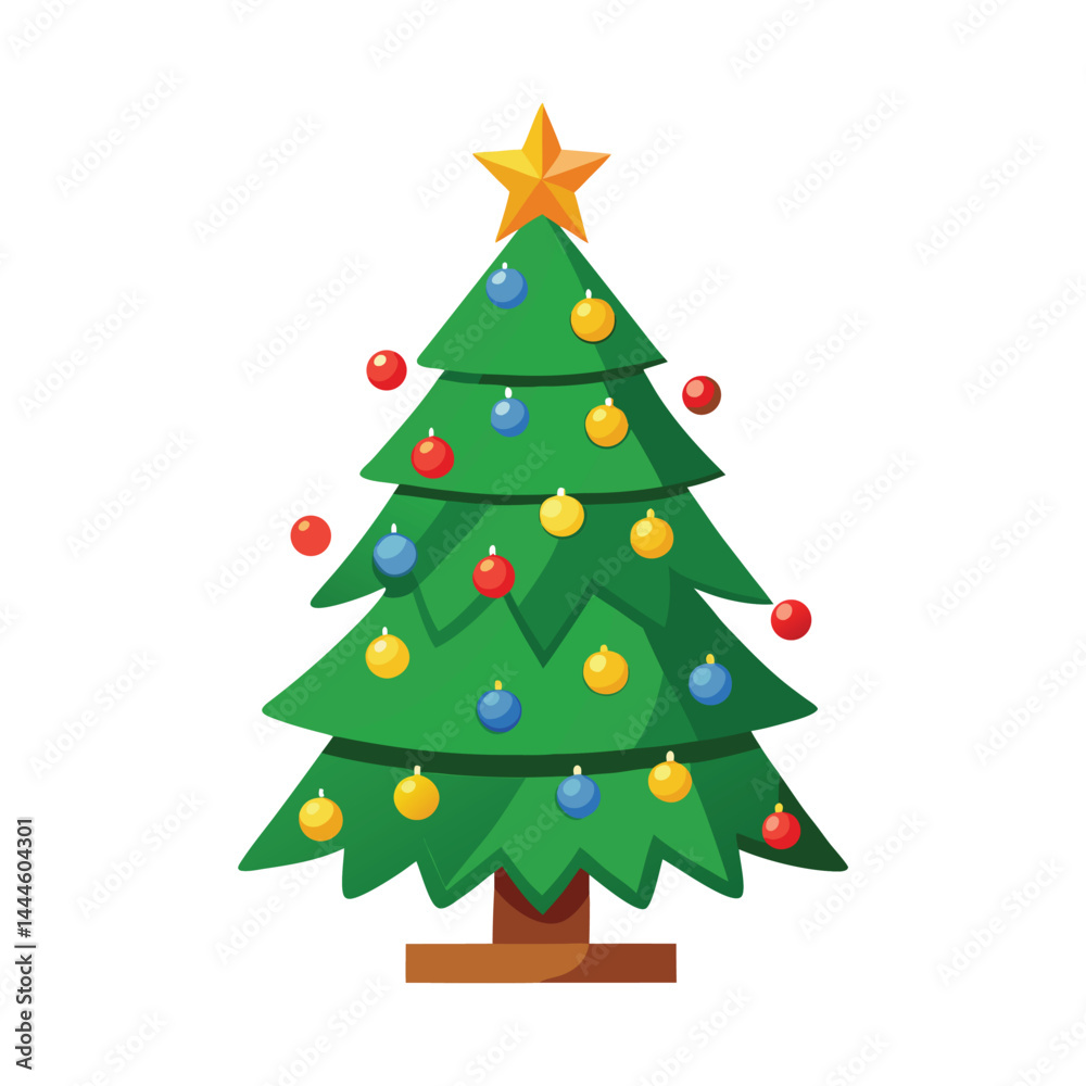 Minimalist Christmas Tree Illustration Minimalist Christmas Tree Illustration