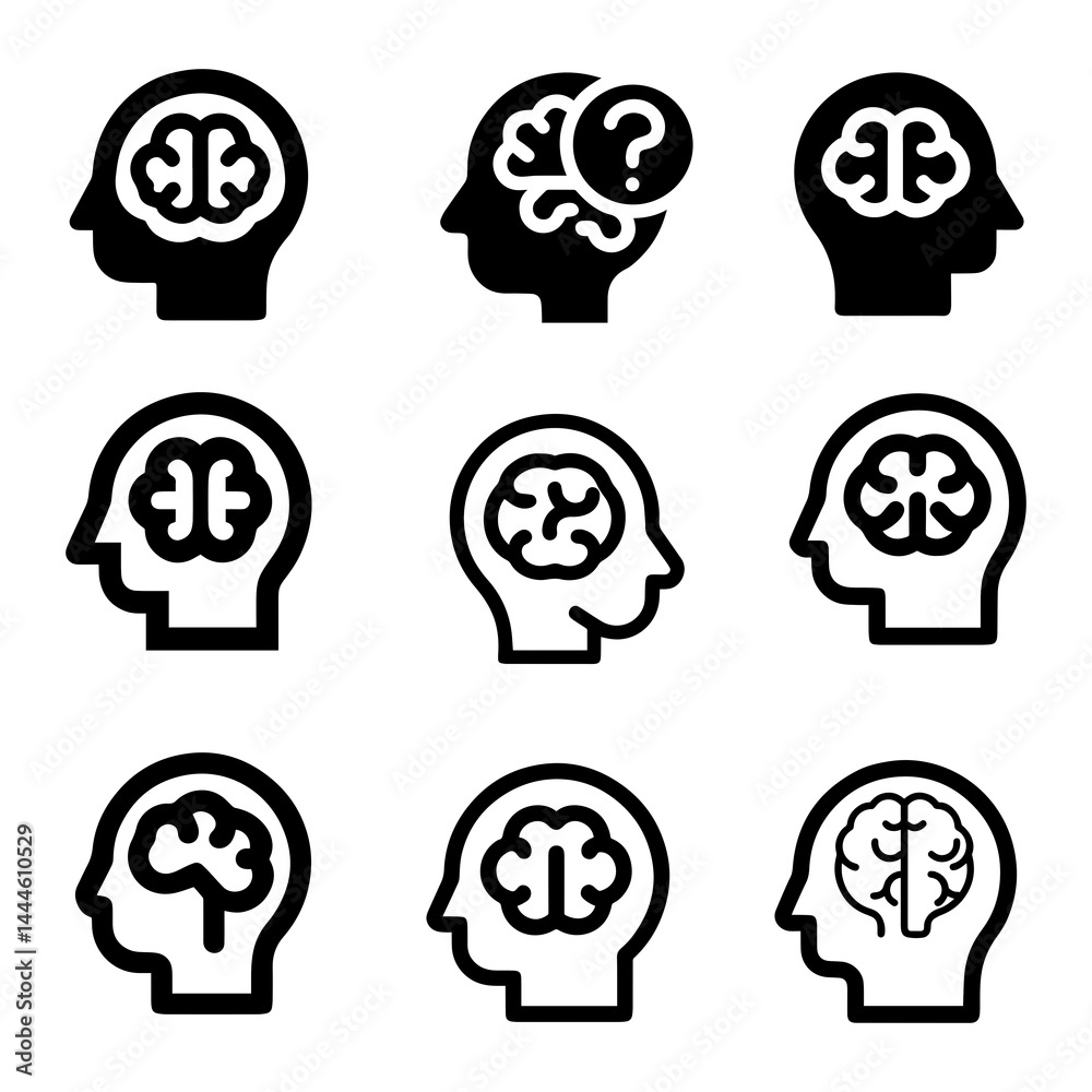 Symbol of the brain in the human Symbol of the brain in the human