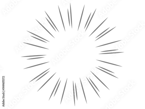 Sunburst Explosion Handdrawn Design Element Fireworks grey Rays cartoon doodles 