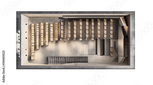 Obraz na płótnie Floor layout showing capacity per row and section w salonie